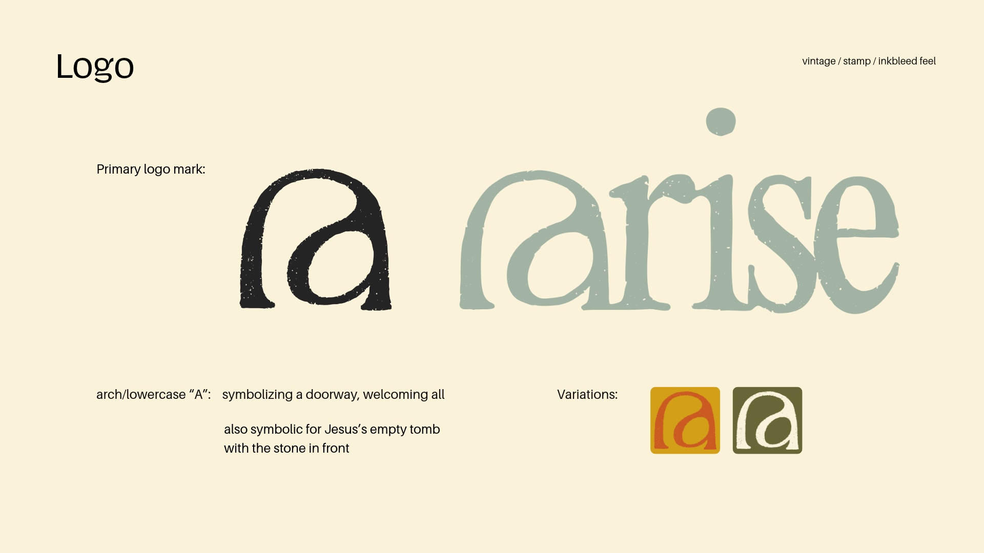 Arise logo and variations