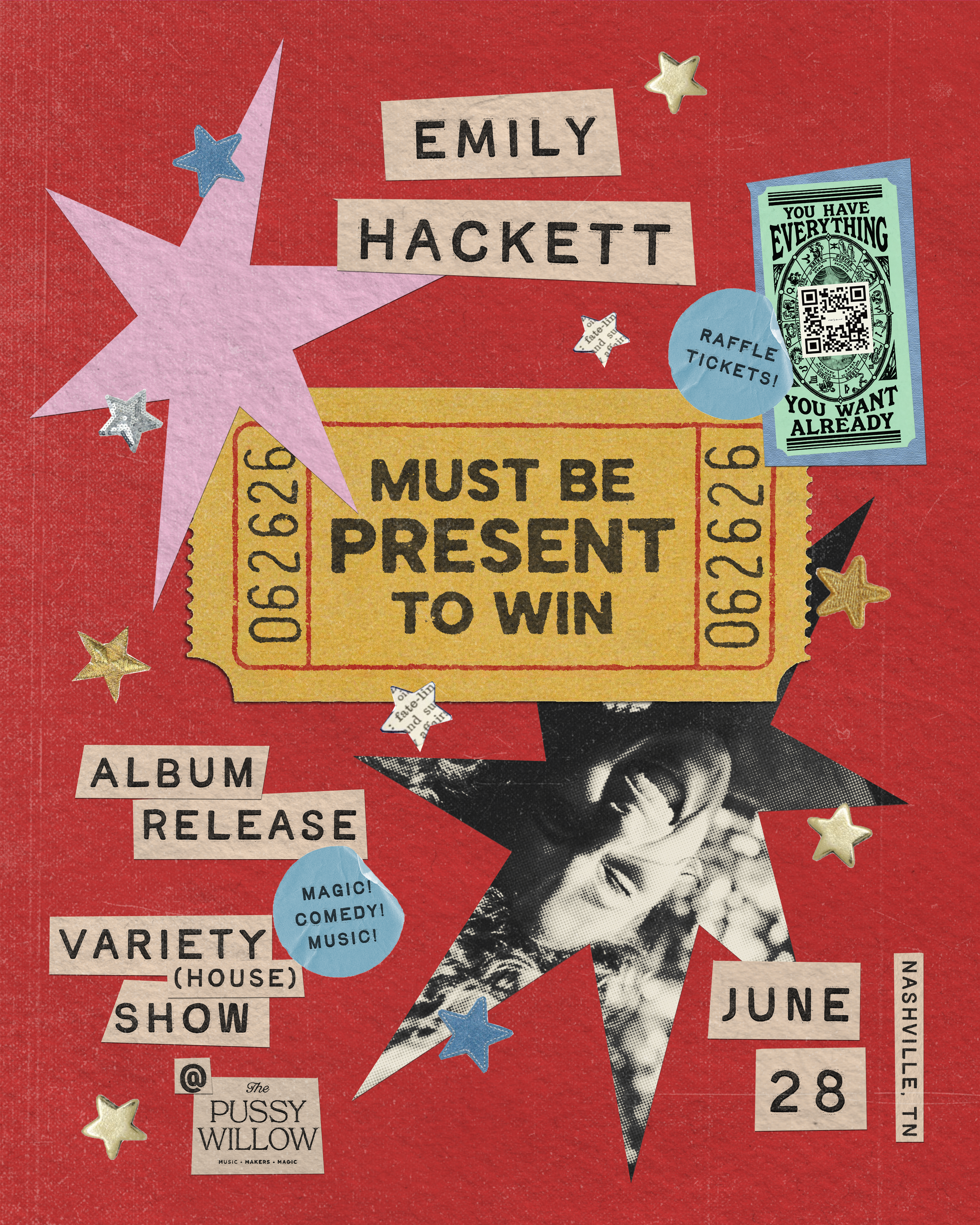 Emily Hackett album release poster