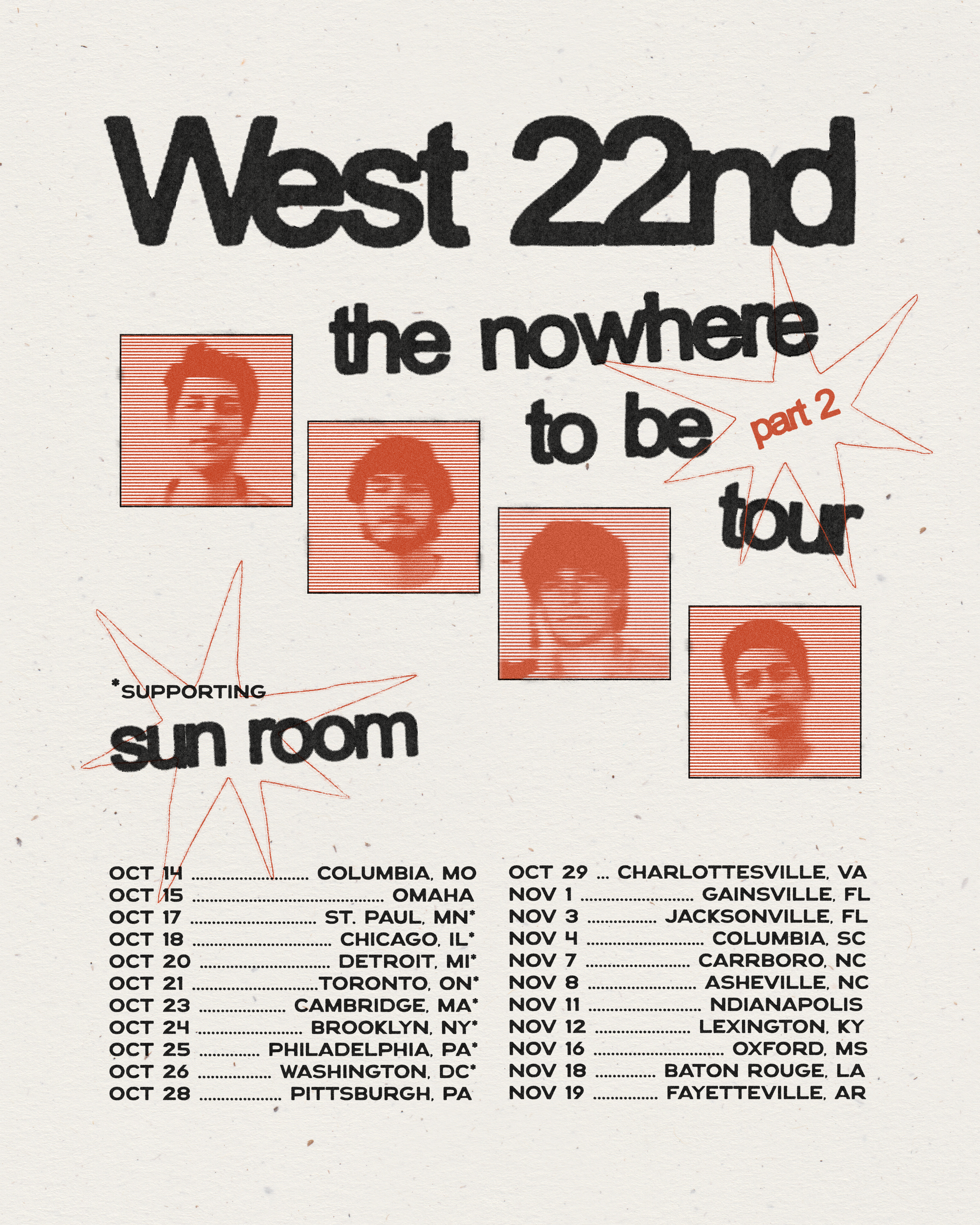 West 22nd tour poster