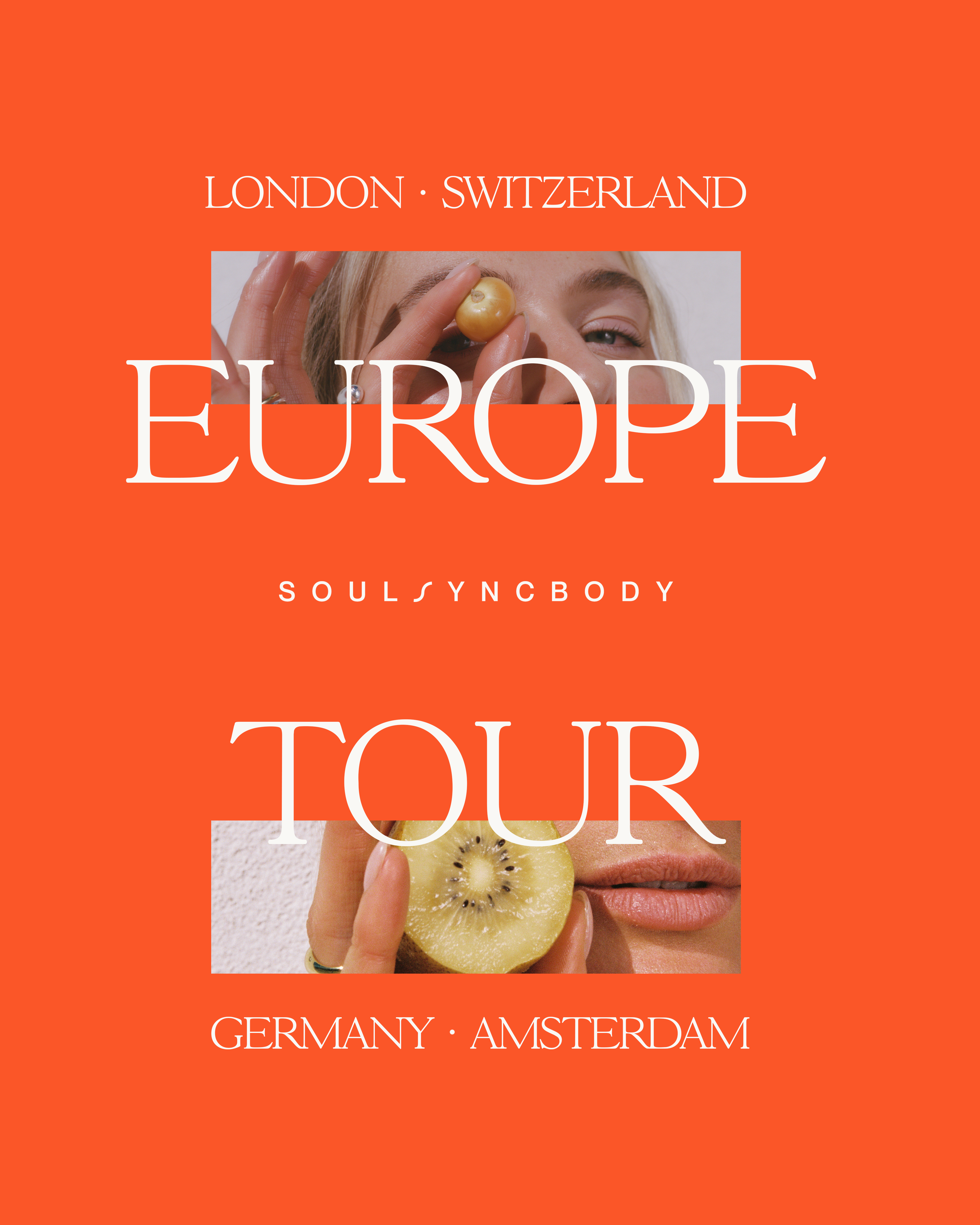 Europe tour graphic, orange